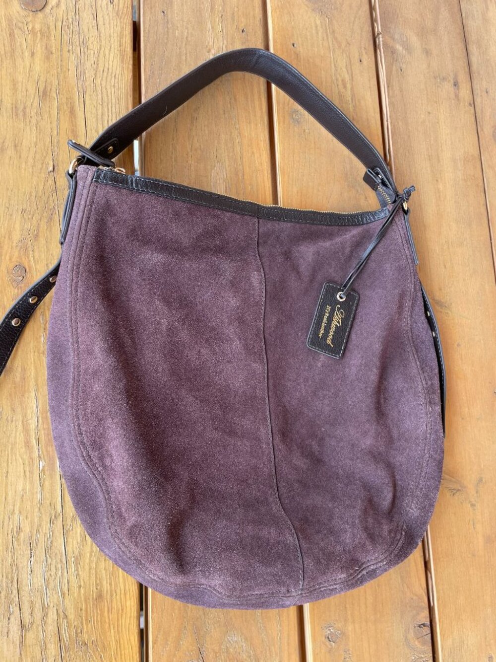 Ashwood Brown Suede Hobo bag - Picture 3 of 9